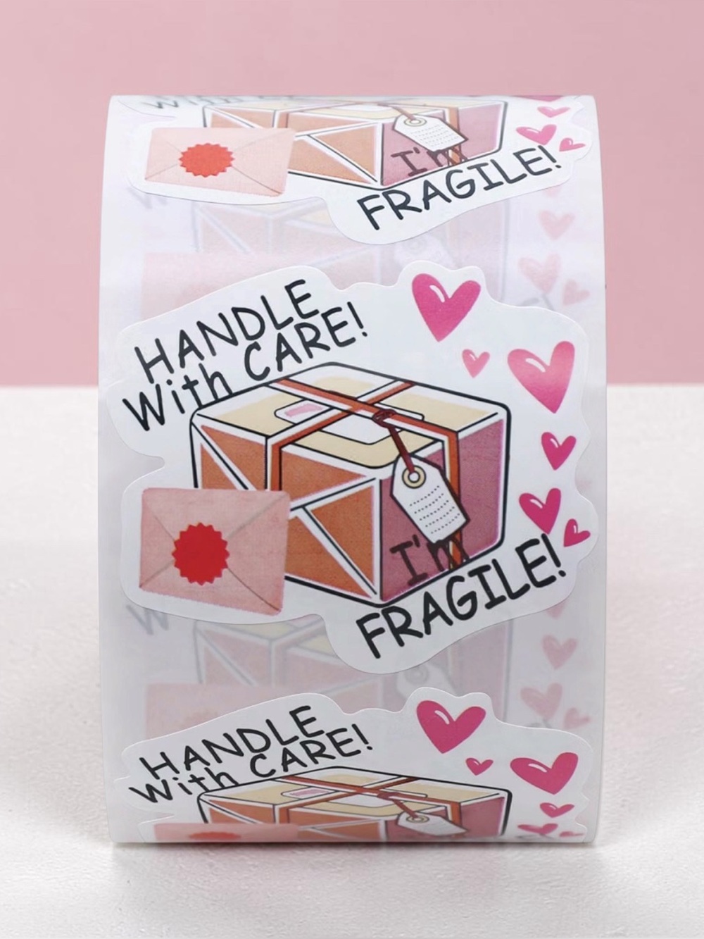 Handle With Care Fragile Stickers - Set of 50